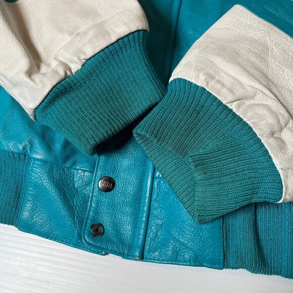 Vintage Fans Choice Charlotte Hornets Leather Jacket XL - Picture 9 of 11